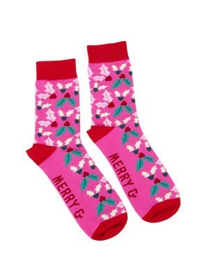 Christmas Holly Socks