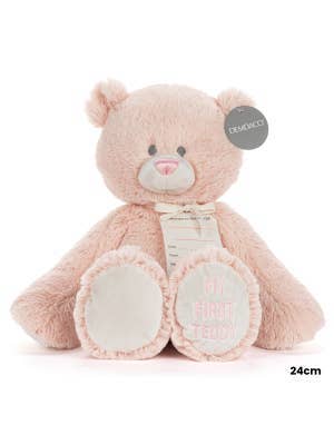 Demdaco My First Teddy Pink 24cm