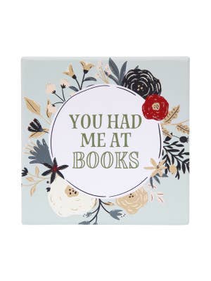 Forever Booked Floral Ceramic Coaster