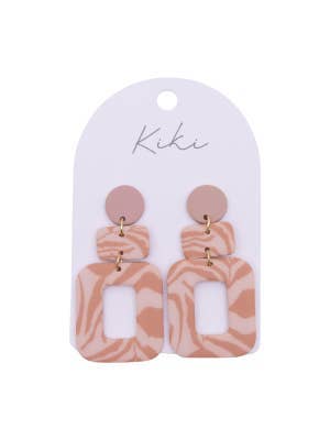 KiKi Pink Pattern Earrings