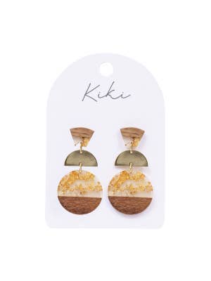 KiKi Gold Foil Curves Earrings