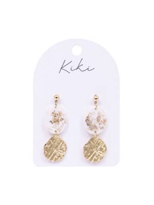 KiKi Light Shimmer Oval Earrings