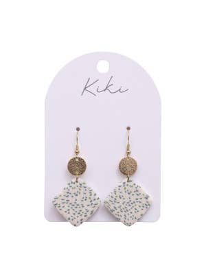 KiKi Green Speckled Drops Earrings