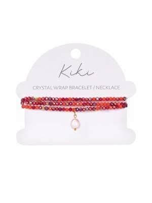 KiKi Crimson Flame Crystal Wrap Jewellery