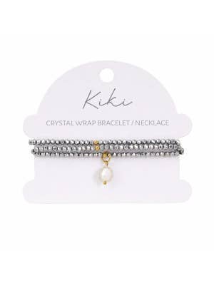 KiKi Silver Mist Crystal Wrap Jewellery
