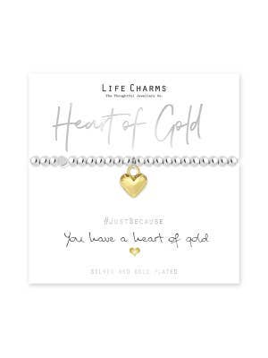 Life Charms Just Because Heart Of Gold Bracelet