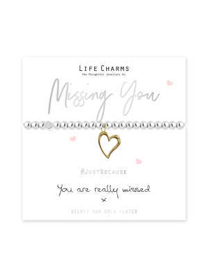 Life Charms Just Because Missing You Bracelet