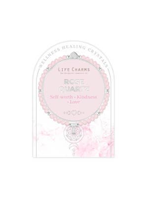 Life Charms Healing Stones Rose Quartz Bracelet