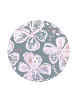 Love, Vera Teal Floral Ceramic Coaster