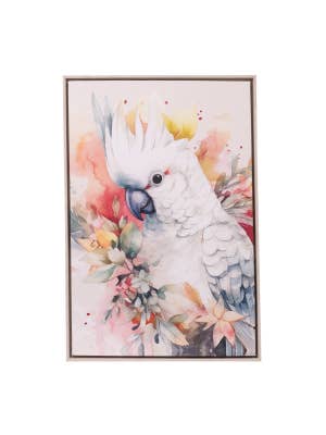 Native Blooms Cockatoo Framed Canvas 94x64