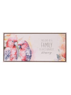 Native Blooms Galah Framed Canvas 94x44