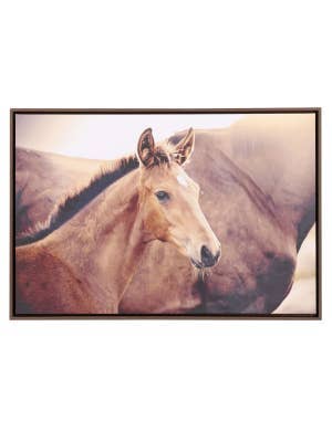 Rustic Meadow Horse Framed Canvas 94x64