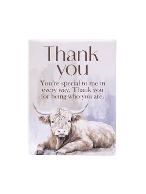 Saddle & Bloom Thank You Ceramic Magnet