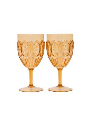 Saddle & Bloom Set Of 2 Outdoor Wine Glasses