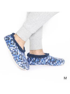 SnuggUps Men's Velvet Camo Blue Medium