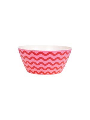 Summer Waves Bamboo Melamine Salad Bowl