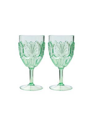 Summer Pop Set Of 2 Outdoor Wine Glasses