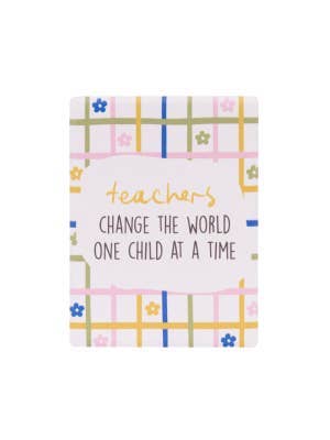 Teacher Change the World Ceramic Magnet