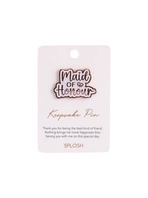 Wedding Maid Of Honour Keepsake Pin