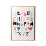 Baby Alphabet Framed Canvas 44x64