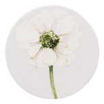 Greenhouse White Flower Ceramic Coaster