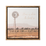 Home Sweet Home Windmill Framed Canvas 34x34