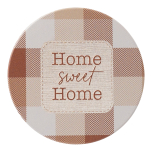 Home Sweet Home Gingham Ceramic Coaster