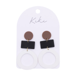 KiKi Black & White Dangle Earrings
