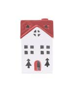 Christmas Red Light Up Ceramic House