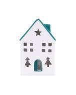Christmas Blue Light Up Ceramic House