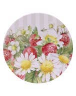 Whimsical Garden Daisy Berry Ceramic Coaster