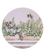 Whimsical Garden Herb Garden Ceramic Coaster