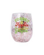 Teacher Grapes Glitter Wine Glass