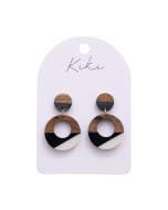 KiKi Geo Wood Circles Earrings