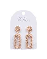 KiKi Luxe Gold Rectangle Earrings