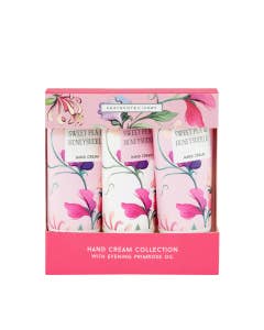 Heathcote & Ivory Sweet Pea & Honeysuckle Hand Cream Trio